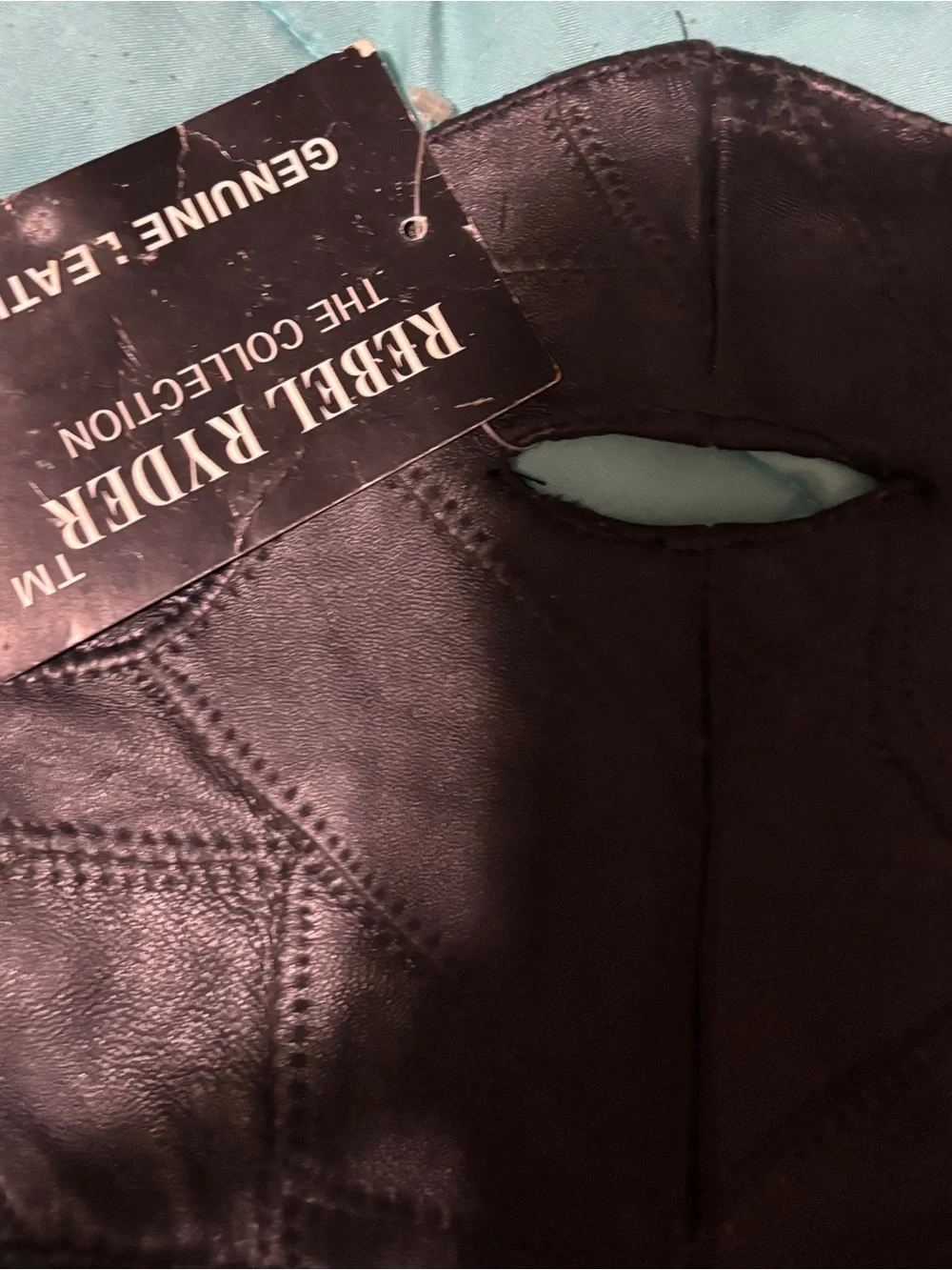 Genuine Rebel Ryder (RRMASK) The Collection - Black Leather Motorcycle Mask
